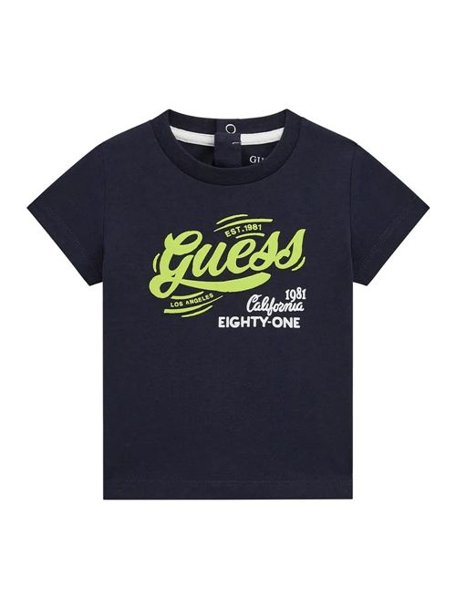 t-shirt bambino blu GUESS | I5RI01K8HM4/G7V2